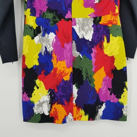Kate Spade Saturday Color Splash Mini Sheath Dress 4 Cotton Abstract Art to Wear - Picture 8 of 9
